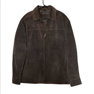 Brandini Brown Leather Suede Jacket size medium